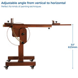 VISWIN Extra-Large Studio Easel, Hold Canvas to 71", Tilts Flat, Adjustable Movable Solid Beech Wood Heavy Duty Easel Stand, Art Easel for Painting Adult, Artist, Large Easel for Painting Canvas, TV VISWIN