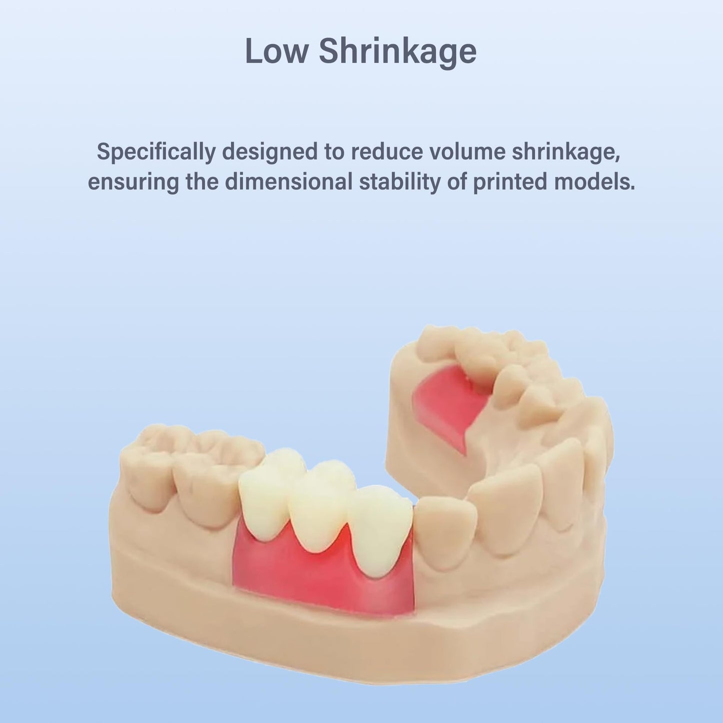 Antinsky Temporary Dental Model Resin for DLP LCD 3D Printer Resin 405nm High Precision High Hardness Fast Cure Time Teeth Textured Appearance Teeth Color A1 500g