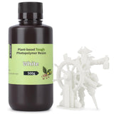 ELEGOO ABS-Like Plant-Based 3D Printer Resin with Low Odor and High Precision, 405nm UV Resin, and Quick Curing for Mars Saturn Jupiter MSLA DLP LCD 3D Printing - White 500g ELEGOO