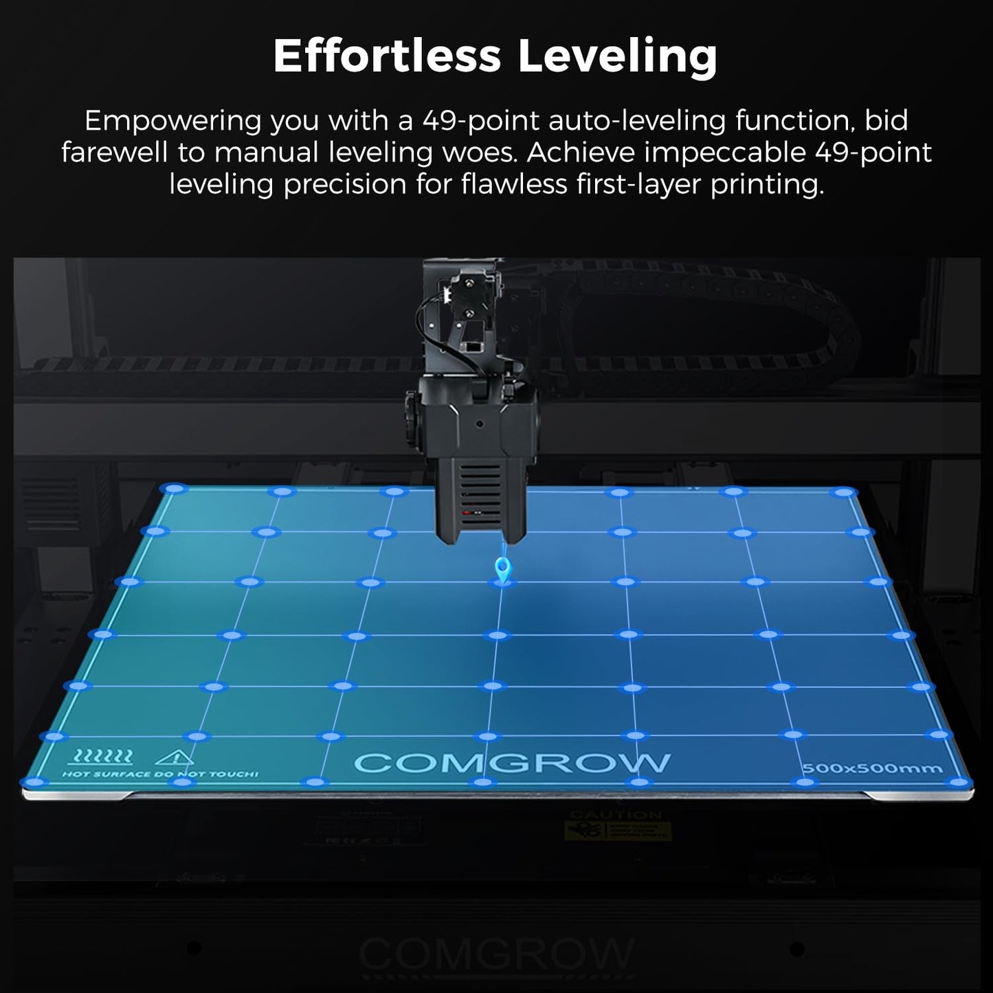 Sovol T500 3D Printer Max Speed up to 500mm/s, Upgraded with 7'' Klipper Touch Screen 300℃ High Temp Hotend 95% Pre-assembly 49-point Auto Leveling XYZ Axis Industrial Linear Rails 19.68*19.6 - WoodArtSupply