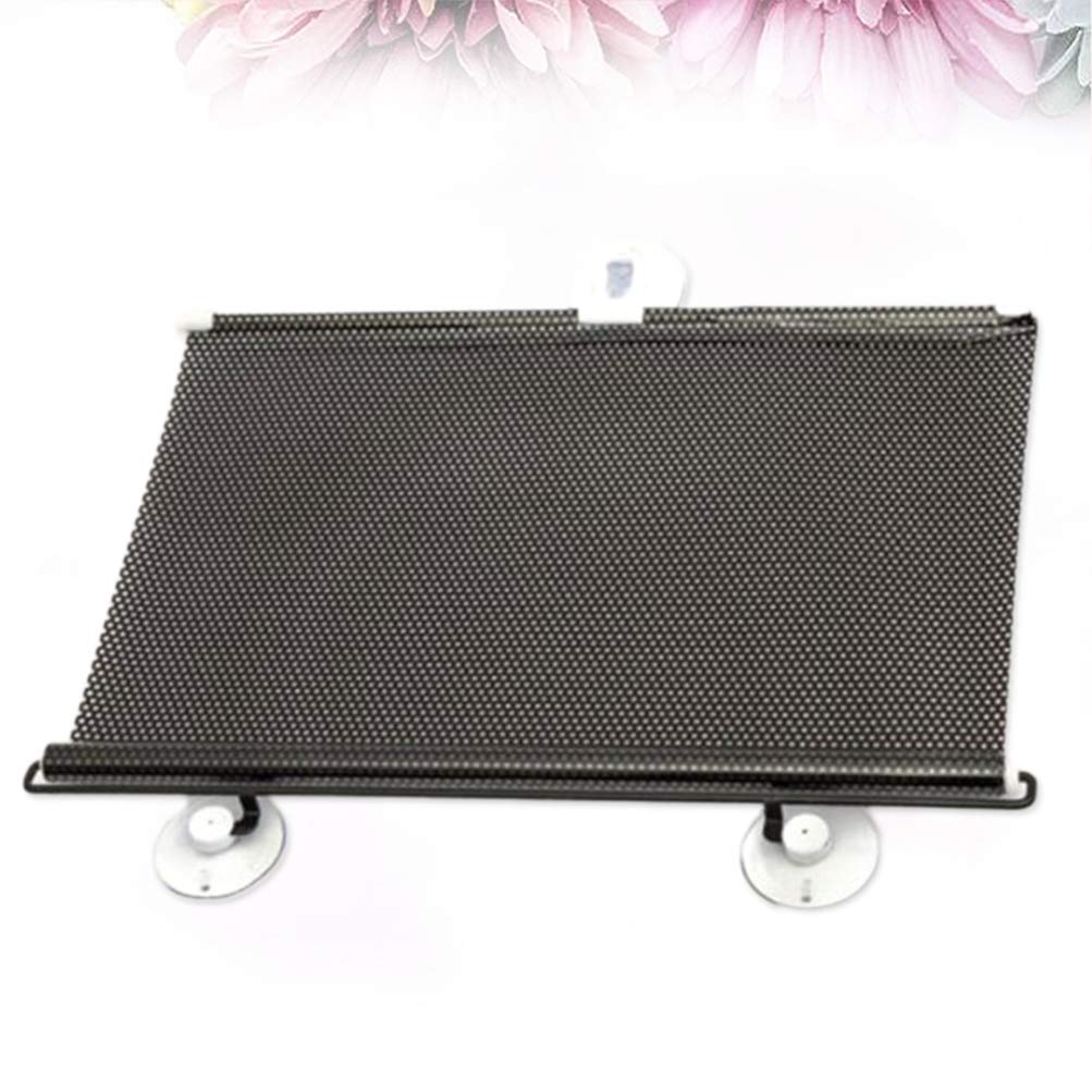 Blackout Blind Curtains with Suction Cups for Windows No Drill Cordless Blinds Temporary Portable Roller Shades UV Protection Window Shades for Home,Office,Bedroom,Door,Blackout (23''W x49''H, Black) Wakauto