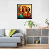 Pavemlo 5D Diamond Art Kits for Adults African American Woman, Full Drill Diamond Art Pictures Paint with Diamonds, DIY Cross Stitch Jewel Art Rhinestone Craft for Home Wall Decor 12x12 Inch Pavemlo