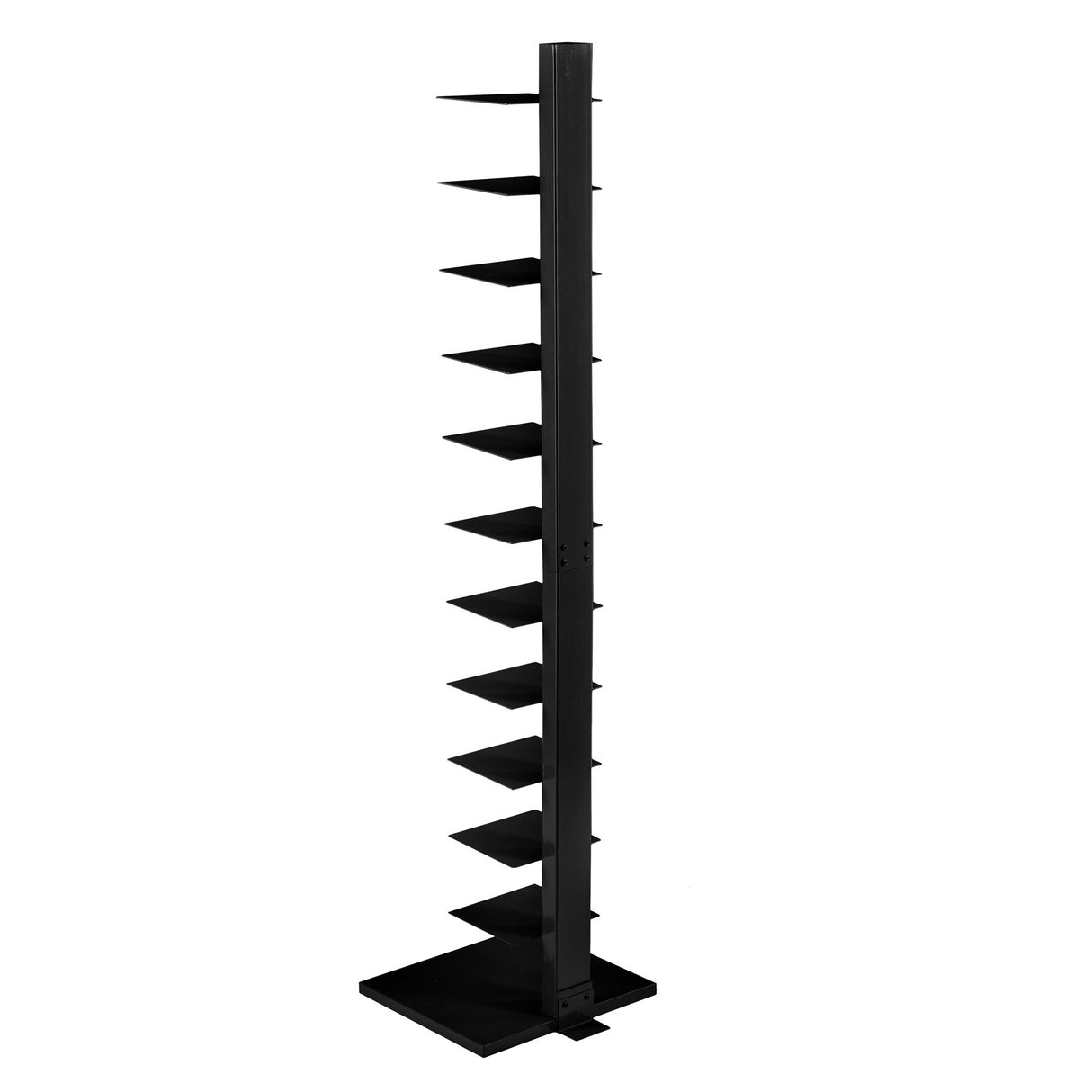 SEI Furniture 12 shelf Metal Spine Book Tower, Black SEI Furniture