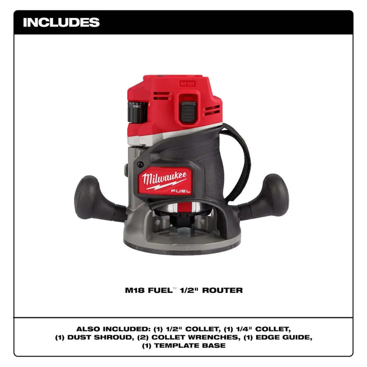 2838-20 For Milwaukee M18 FUEL 18V 1/2" Cordless Lithium-Ion Router - Bare Tool WoodArtSupply