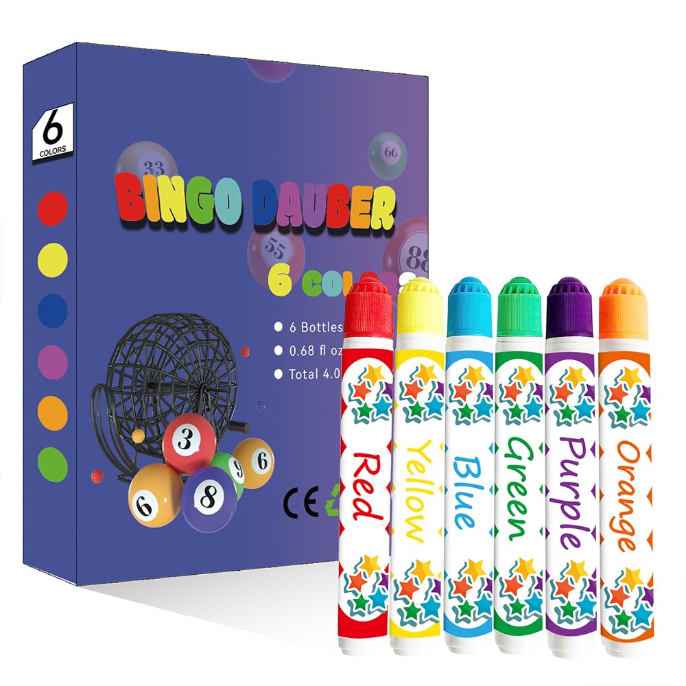Blimark Bingo Daubers Clearance Dot Markers: Bright Non-Toxic Washable Mini Bingo Dobbers Paint Dot Art Markers Bingo Dabbers for Kids Toddlers - Perfect for Kids' Hand-Eye Coordination Development Blimark
