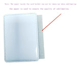 Sublimate Wallet Ultra-thin Card bag Women's wallets Blank Leather Front Pocket Wallet DIY Crafts (Black) WoodArtSupply