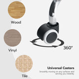 HOOBRO Height Adjustable Rolling Stool, 360° Rotating Drafting Chair, Multi-Purpose Office Desk Chair, Rolling Swivel Salon Stool Chair, for Barber Shop, Nail Salon, Office, Black SB01BY01G1 HOOBRO