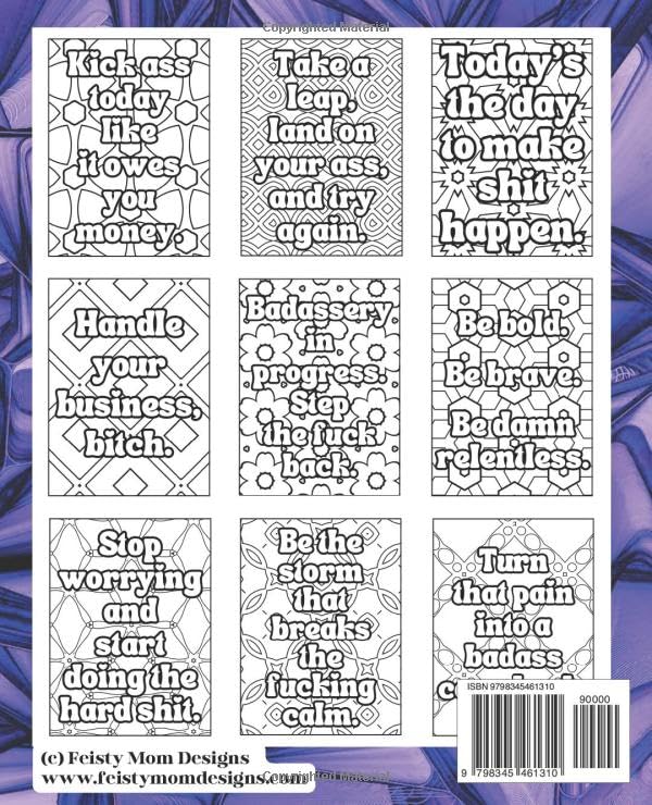 I Swear Because I Care - Volume 4: A Sweary Adult Coloring Book: 50 Unique Designs - 7.5" x 9.25" (I Swear Because I Care - A Collection of Sweary Coloring Books) WoodArtSupply