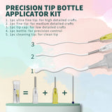 OBSEDE Art Craft Glue Quick Dried Clear Adhesive Refill Bottles with Fine Tip Liquid Precision Quilling Supplies Scrap Kits Tools Applicator for Decoupage Paper Card Making 4 Fl.oz OBSEDE