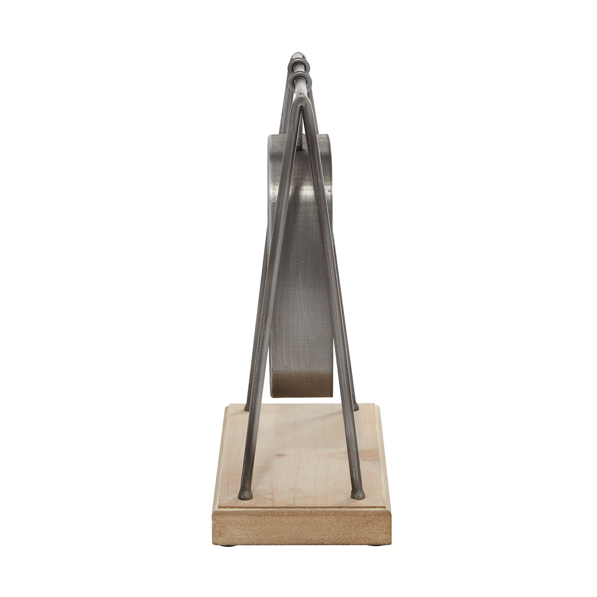 Deco 79 Wood Pendulum Clock with Wood Base, 10" x 5" x 12", Gray Deco 79