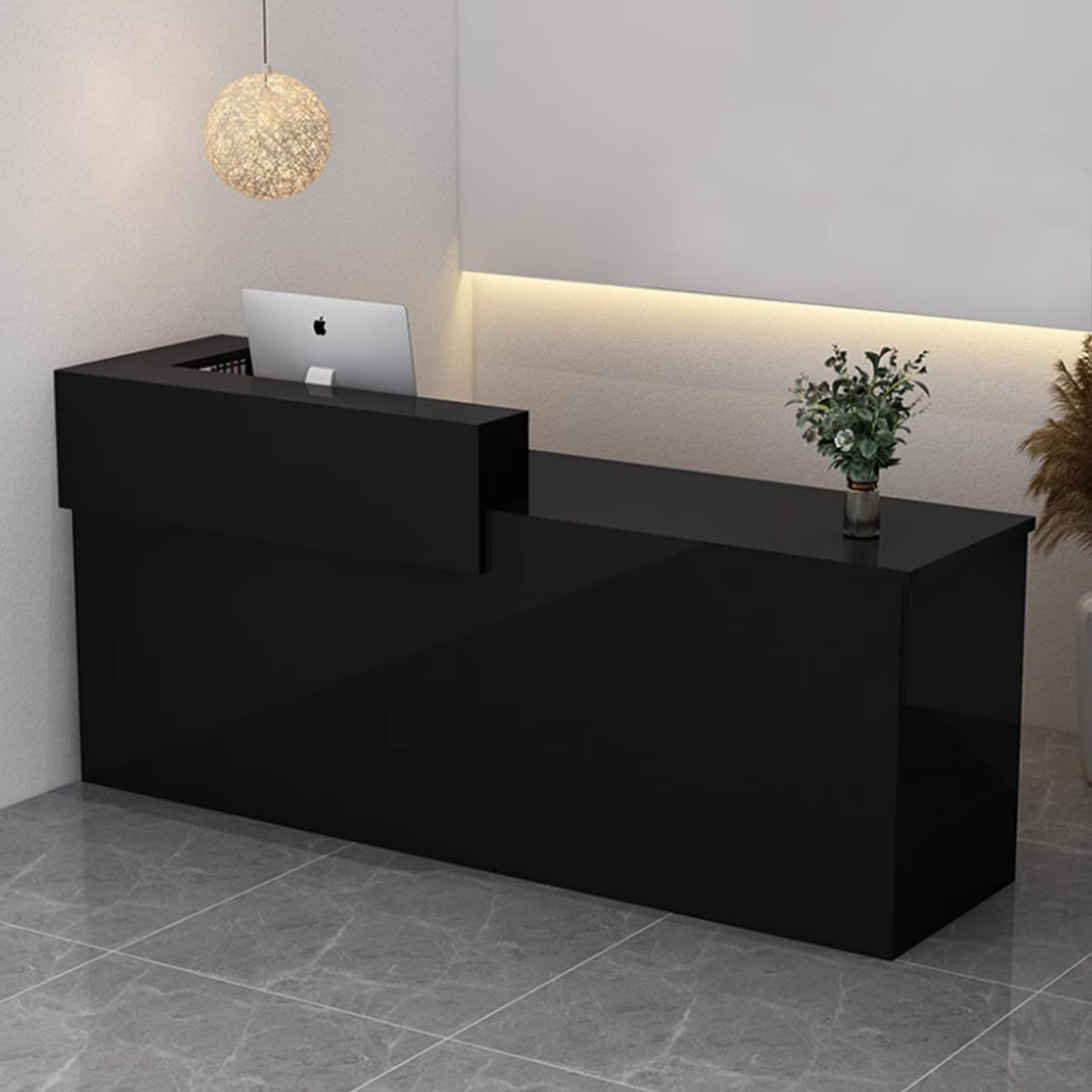 BUSHUGUANG Modern Reception Desk, 39-95 Inch Front Counter Table, Rece ...