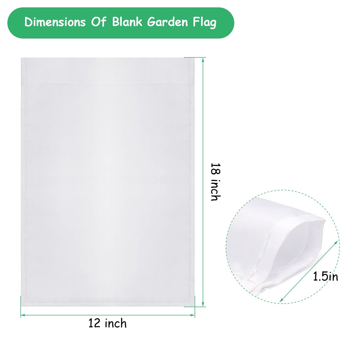 10Pcs Blank Garden Flags, Anglecai 18×12 Inch Polyester Blank Garden Flag for Sublimation Blank Garden Flags for Heat Transfer Vinyl DIY Lawn Garden Flags for Embroidery Yard Home Holiday Decoration