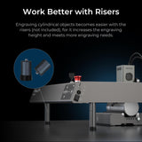 Creality Laser Rotary Roller, 360° Laser Engraver 7 Adjustment Diameters, Y-axis Rotary Module for Engraving Curved Surface Objects, Fit for Creality 5W 7.5W 10W 12W 22W 40W Laser Engraving Machine Creality