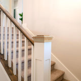 Soaoo 2 Pieces Wooden Post Caps Classic Cedar 4 x 4 Wood Post Caps Wood Fence Newel Post Mounting Kit Resistant Post Cover for Indoor Outdoor Fence Mailboxes Decks Soaoo