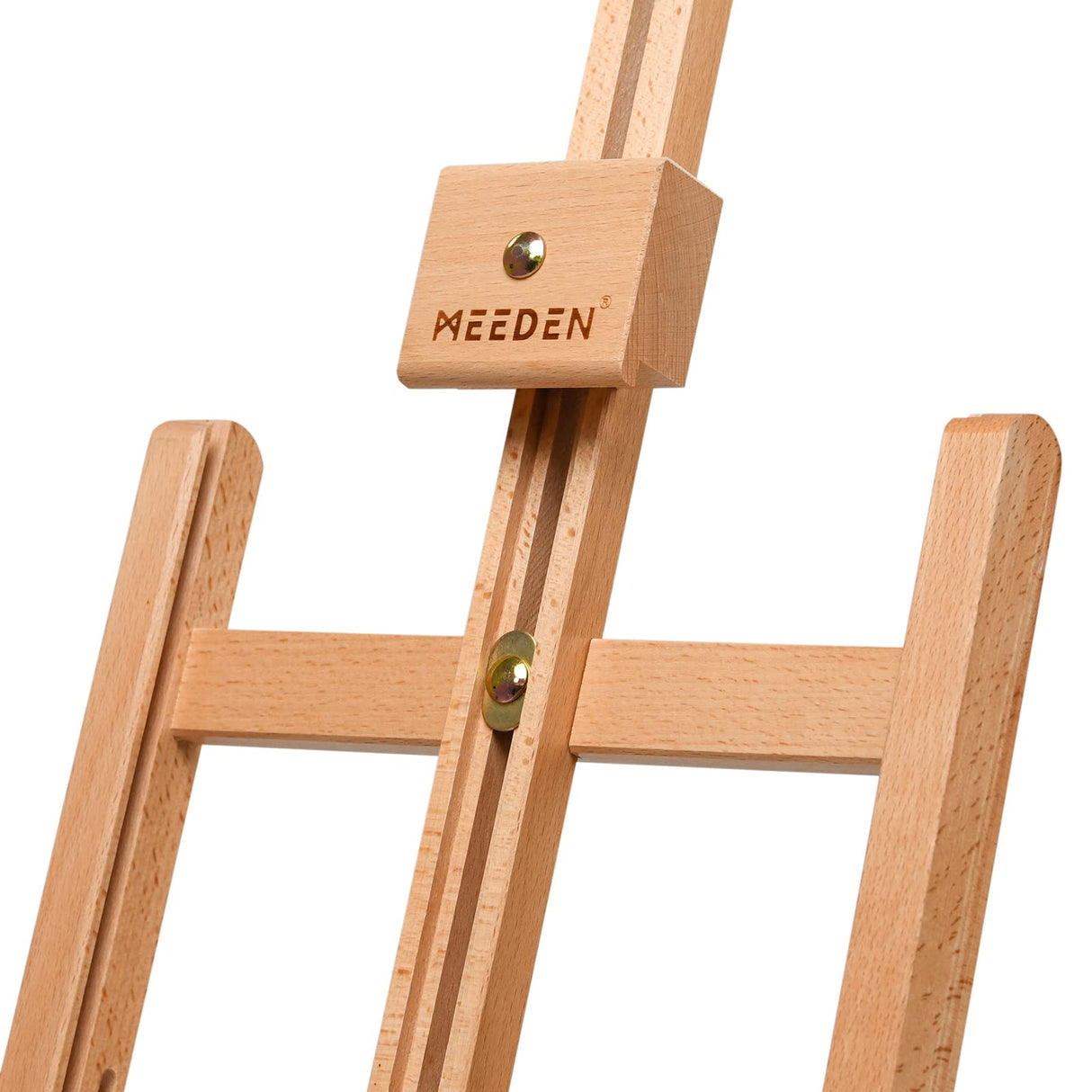 MEEDEN Large Wooden Tabletop H-Frame Easel, 38'' High, Solid Beech Wood Table Easel for Painting Canvas 25'' Max, Studio Desktop Art Easel Stand for Painting & Displaying,for Artists & Beginners MEEDEN