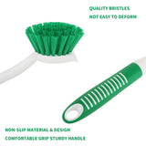 Dish Brush with Handle, 2 Pack Dish Cleaning Brushes with Built-in Scraper, Kitchen Scrub Brush for Cleaning Dishes, Pots, Pans and Sink, Dish Washing Tools HileSwan