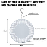 10 Pack Sublimation Wind Spinner Blanks 8 Inch,3D Aluminum Wind Spinner Sublimation DIY Crafts Ornaments for Indoor Outdoor Garden Yard LWestine