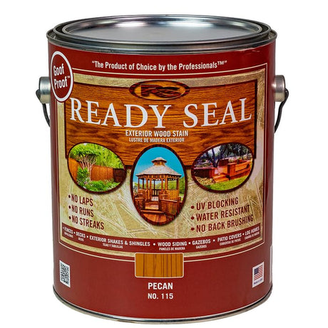 4-Pack of 1 gal Ready Seal 115 Pecan Ready Seal Exterior Stain & Sealer for Wood Ready Seal
