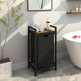 LAATOOREE Laundry Hamper, Two-Color Laundry Basket with Removable Laundry Bag and Top Shelf, Clothes Hamper for Samll Space,Laundry Room, Bedroom, Bathroom LAATOOREE