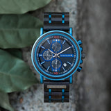 Engraved Wooden Watches for Husband Boyfriend My Man Fiancé Customized Personalized Wood Watches for Men Multifunction Personalized Family Watch (Custom Box Photo) WoodArtSupply