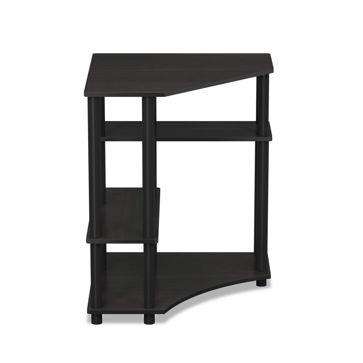 FURINNO Turn-N-Tube Space Saving, Corner Desk, Espresso/Black Furinno