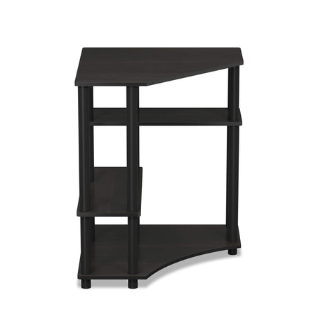 FURINNO Turn-N-Tube Space Saving, Corner Desk, Espresso/Black Furinno