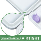 Falling in Art Airtight Watercolor Palette, Plastic Paint Palette with 16 Wells and 2 Mixing Areas, Folding Paint Tray with Lid, Suitable for Acrylic, Gouache and Watercolor Falling in Art