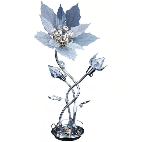 3D Flower Puzzle Metal Model Kit, 3D Metal Puzzle Adult, 3D Mechanical Model，Brain Teaser Puzzles DIY Assembling Flower for Stress Relief for Teenagers and Adults ZUNPINSPACE