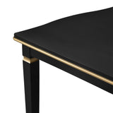 Merax 6-Piece Dining Table Set, 60" Solid Wood Rectangular Table with 4 Upholstered Chairs and 1 Bench, Modern Farmhouse for Kitchen Room, Black Merax