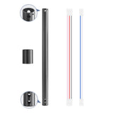 ZMISHIBO 36 Inch Ceiling Fan Downrod with Coupler, 1" Diameter and 36" Height Ceiling Fan Extension Rod with Wires, Downrods Extension for Most of Ceiling Fans, Black, Not Threaded ZMISHIBO