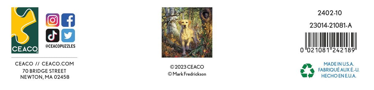 Ceaco - Mark Fredrickson - Yellow Lab - 500 Piece Jigsaw Puzzle Ceaco