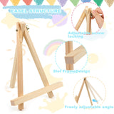 4PCS 9 Inch Wood Easels, Tripod, Painting Party Easel, Kids Student Tabletop Easels for Painting, Easel Stand for Painting Canvases, Portable Canvas Photo Picture Sign Holder. DSUWAZU