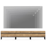 WAMPAT Modern TV Stand with Storage Cabinets for 110 Inch TV, Wood TV Entertainment Center TV Media Console Table with Metal Leg for Living Room,Oak WAMPAT