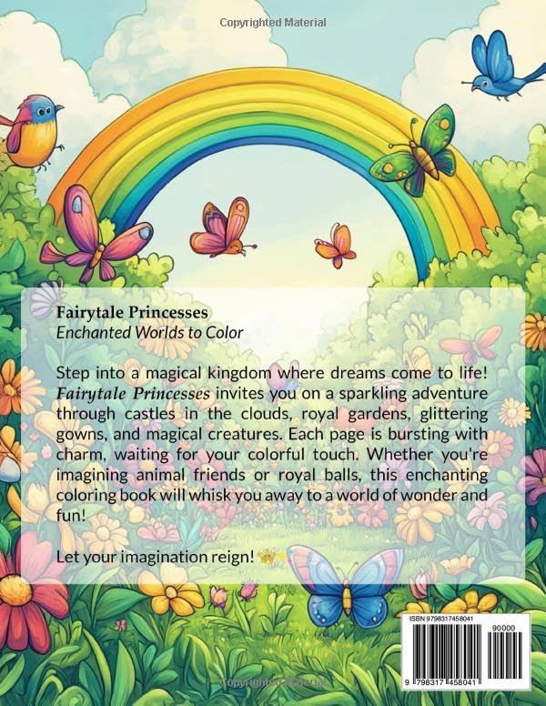 Fairytale Princesses: Enchanted Worlds to Color WoodArtSupply