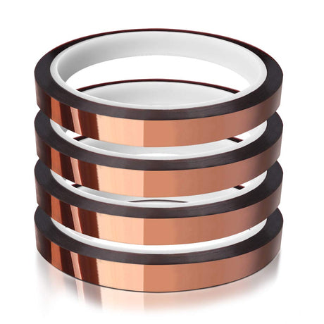 MEBMIK 4 Rolls 10mm x33m(108ft) Heat Tape for Sublimation,Heat Transfer Tape,Heat Resistant Tape,Adhesive Transfer Tape,Thermal Tape,No Residue MEBMIK