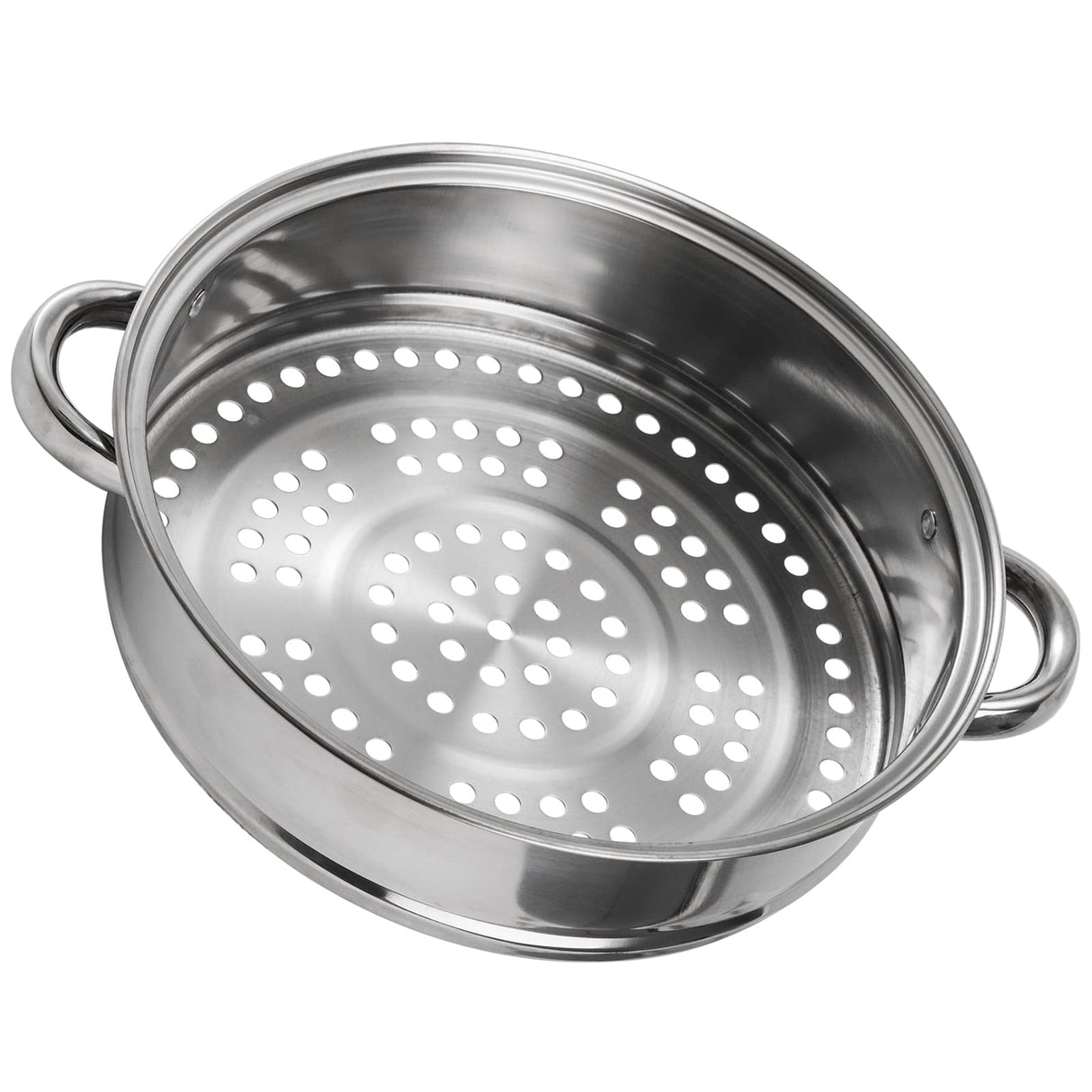 ZENFUN Steamer for Cooking, Steamer Pot with Steamer Insert, 2 Tier Stack and Steam Pot Set with Glass Lid, Stainless Steel Steamer Pot Double Handle, 11 Inch（Thickened） ZENFUN