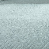 Calla Angel Sage Garden Luxury Pure Cotton Quilt, King, Light Aqua Calla Angel
