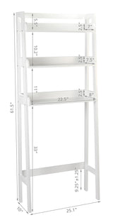 UTEX Over The Toilet Storage Shelf, 3-Tier Over Toilet Bathroom Organizer, Above Toilet Shelves Rack (White) UTEX