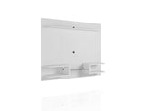 Manhattan Comfort Plaza Floating Entertainment Center for Living Room, Wall Mounted TV Stand with Display Shelves, Wire Management & Mounting Hardware, Fits up to 50" Screens, White Manhattan Comfort