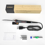 Solder Iron, 200W 110V Soldering Iron Digital Soldering Kit for Soldering, 6-in-1 Solder Iron Kit Welding Tool, Adjustable Temperature from 180 to 480℃, 3 solder tips, Solder wire, Solder Iron Stand HANDSKIT