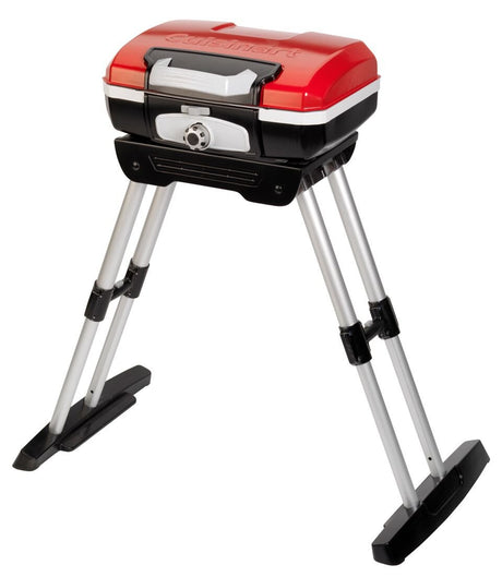 Cuisinart CGG-180 Petit Gourmet Portable Gas Grill with VersaStand, Red Cuisinart