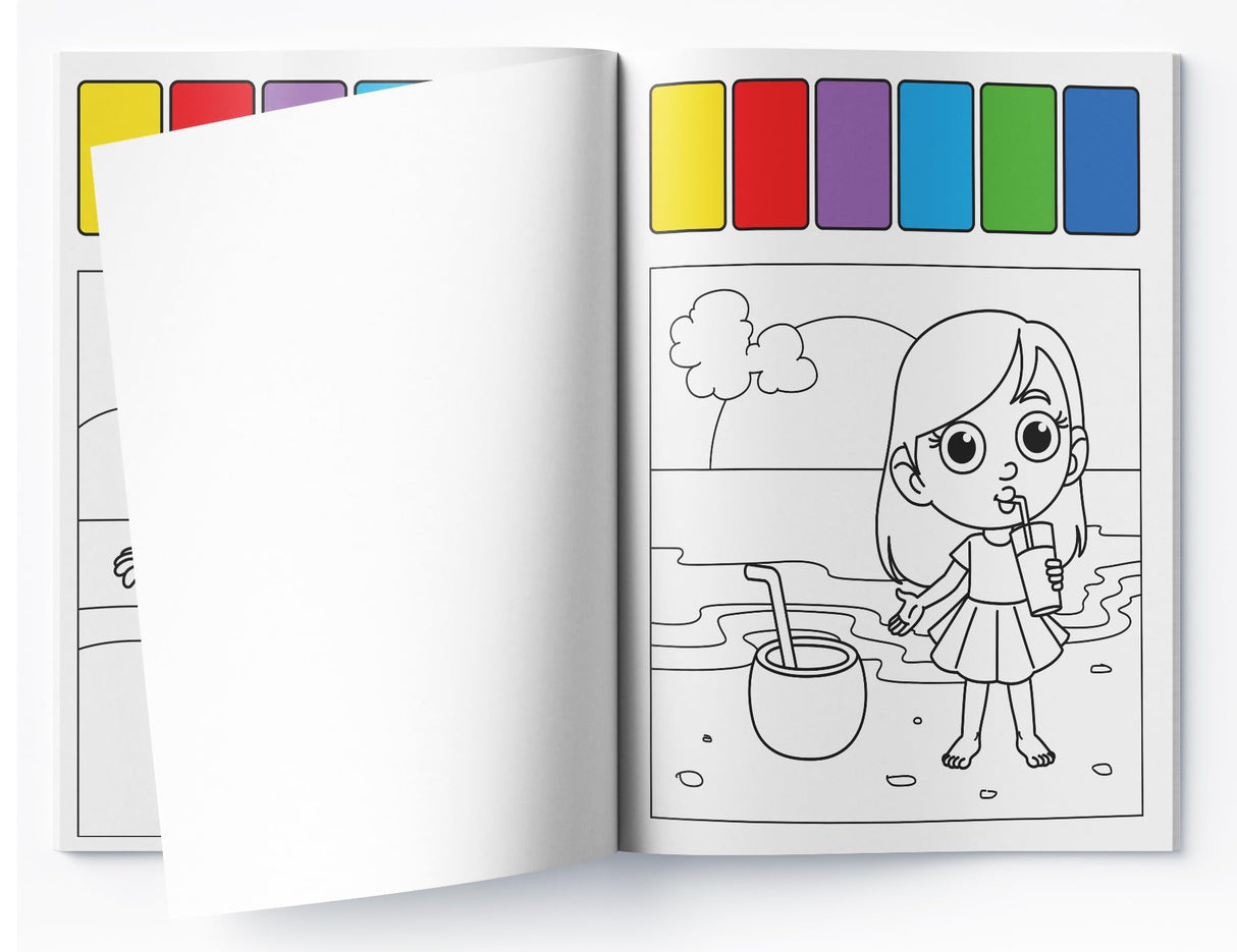 Beach fun: Pick and Paint Coloring Activity Book WoodArtSupply