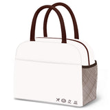 DALINDA Lunch Bag Lunch Box for Women Men Reusable Insulated Lunch Tote Bag, Handbags Case High Capacity for Travel Work Picnic,white DALINDA