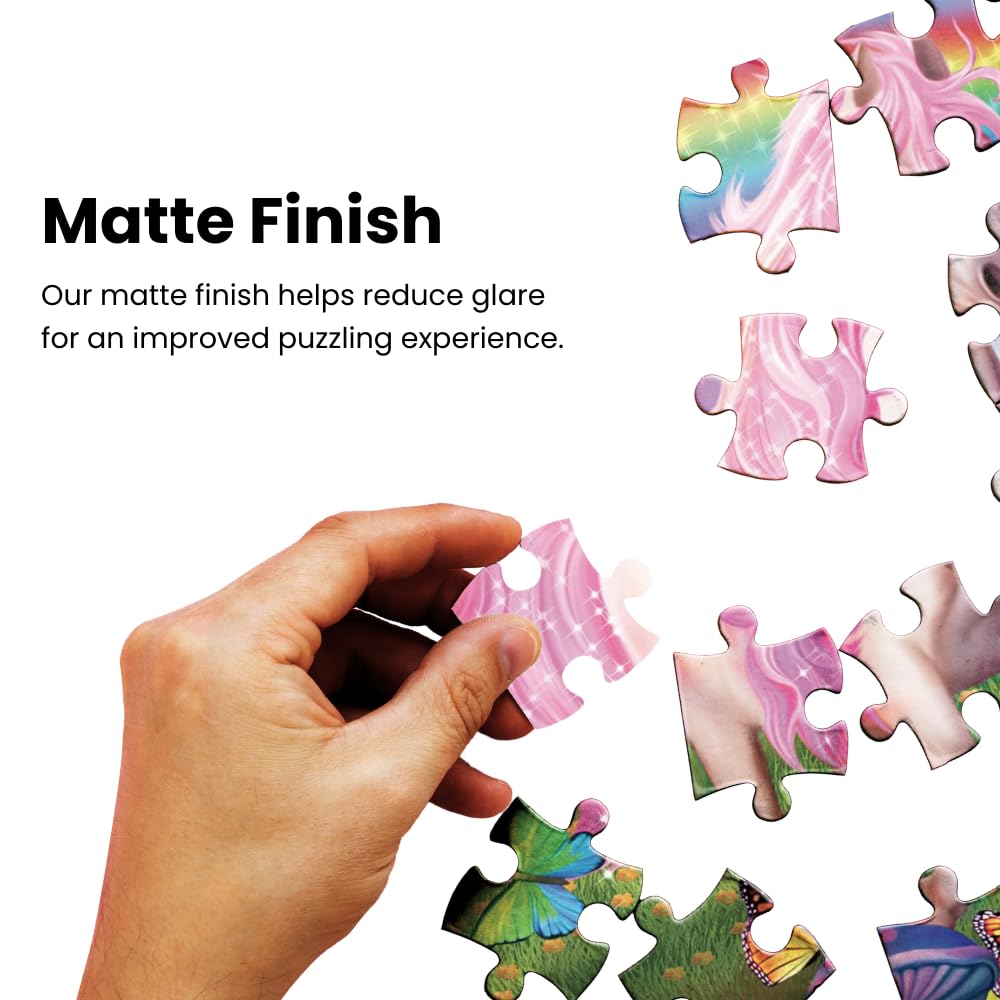 Masterpieces 300 Piece EZ Grip Glow in The Dark Jigsaw Puzzle - Rainbow World - 18"x24" Masterpieces