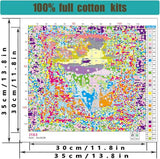 Forest Landscape Stamped Cross Stitch Kits - Sunrise Needlepoint Counted Cross Stitch Kits for Beginners Adults Patterns Dimensions Needlecrafts Embroidery Kits Arts and Crafts