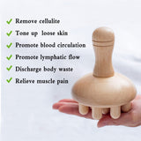 xukele Wood Therapy Mushroom Massage Tools, Wooden Mushroom Massager, Anti Cellulite Lymphatic Drainage Therapy Massage Cup Tools for Body Shaping xukele