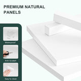 TVU 5-Tier Wooden Book shelf, 65"H × 31.5"W × 9.9“D Bookshelf with Storage, Floor-Standing Display Bookcase, Farmhouse Style Bookshelf with Arched Base, Suitable for Living Room, Study, Office, White TVU