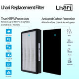 Replacement HEPA A2 Size Filter, Compatible with Filtrete Room Air Purifier Devices FAP-C02-A2, FAP-C03-A2, FAP-T03-A2, Part #1150101, 2 Pack LHARI