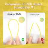 YXPOLYER PLA+ Filament Food Safe PLA Plus Food-Grade 1.75mm 3D Printing Filament 1kg 2.2lbs with PC Reusable Spool fit AMS System and Most FDM 3D Printers, Yellow yxpolyer