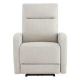 Watson & Whitely Power Recliner Chairs for Adults, Zero Wall Recliners W Power Headrest Type-C Charger, Small Faux Leather RV Recliners Home Theater Seating for Living Room, Cream Watson & Whitely